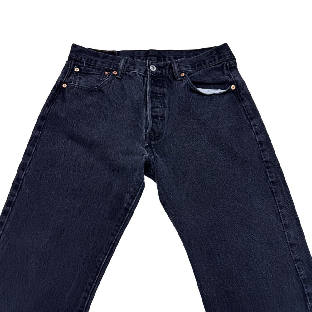 Levi's 501 Black Jean Men's Button Fly Denim Pants, Size 34 x 31 - Picture 3 of 11